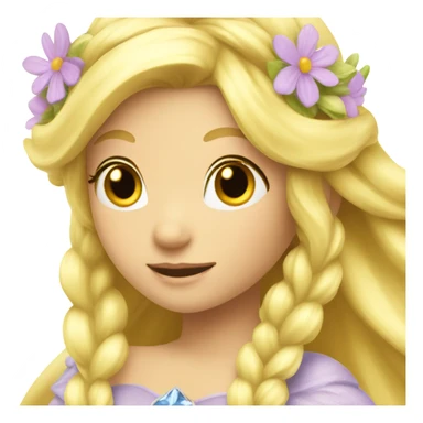 Blond fairy princess flowers sticker