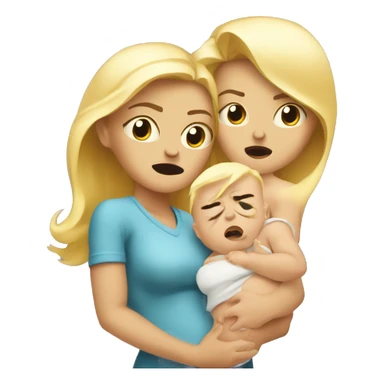 blondeMama with angry baby sticker