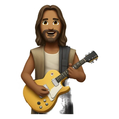 jesus as rock superstar sticker