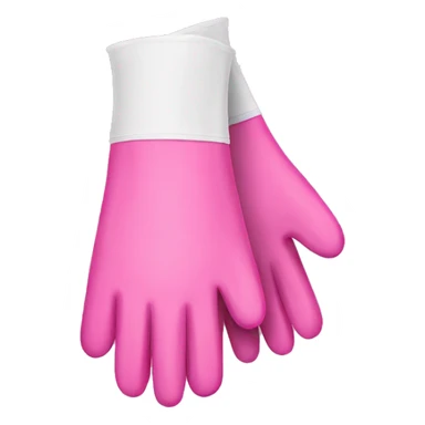 pair of pink cleaning gloves sticker