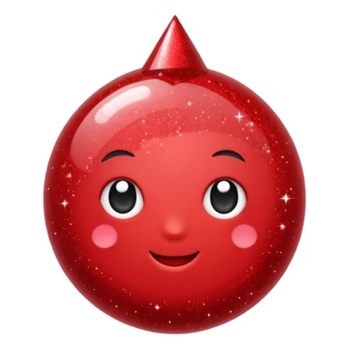 red glitter ping sticker