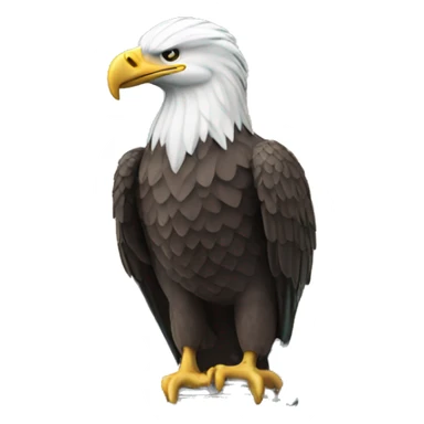 Bald eagle + Statue of Liberty  sticker