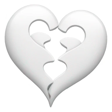Two White linked hearts  sticker