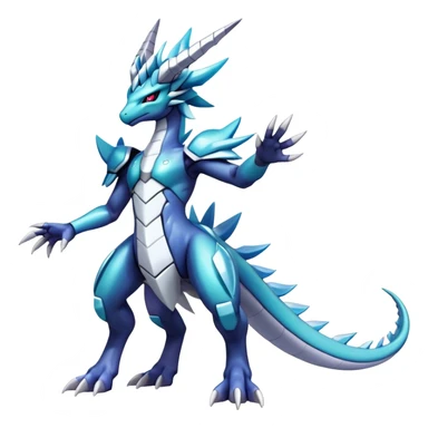  Cool Edgy Shiny Godly Ethereal Digimon-Suicune-Dialga-Kyurem-Reptile full body sticker