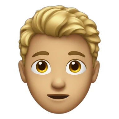 A teenager with asking face sticker