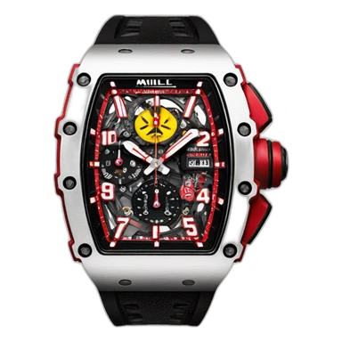 Luxury watch richard mille red sticker