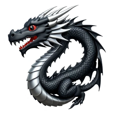 Black dragon symbol  sticker