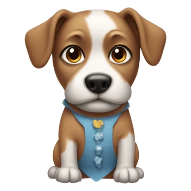 dog wearing dress sticker