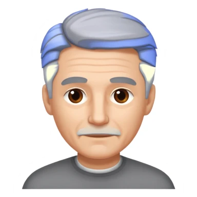 a gray-haired man with a clean-shaven face. Her hair was combed back sticker