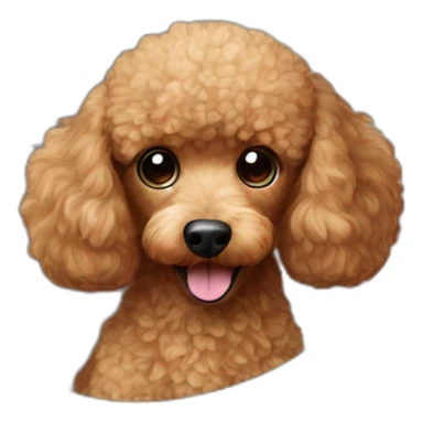 Light brown toy poodle in toilet sticker