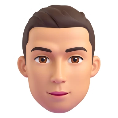 Cristiano Ronaldo caricature, 3D emoji style sticker