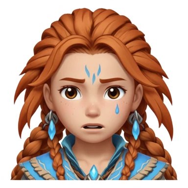 crying aloy from horizon forbidden west the game sticker