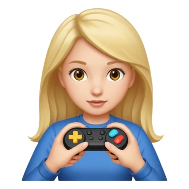 Girl grabbing joystick sticker