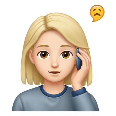 Tuck hair behind ear sticker