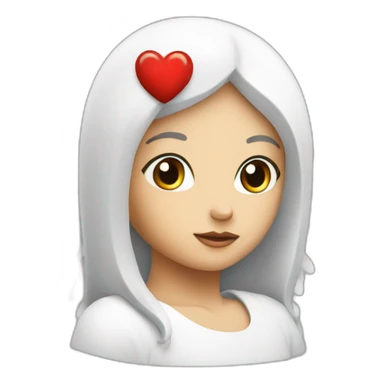 coeur rouge avec un ange sticker