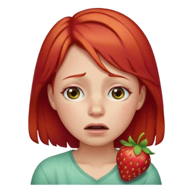 Crying but strawberry and red girly vibes sticker