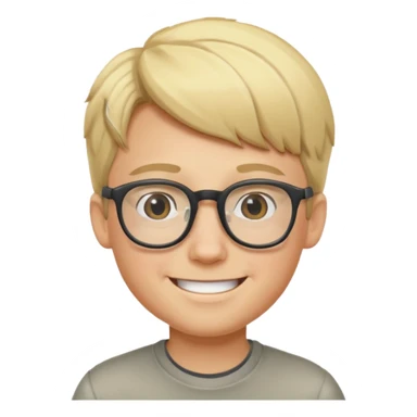blonde boy with glasses meme sticker