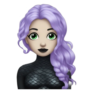 goth mermaid sticker
