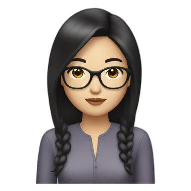 asian designer with glasses and black hair sticker