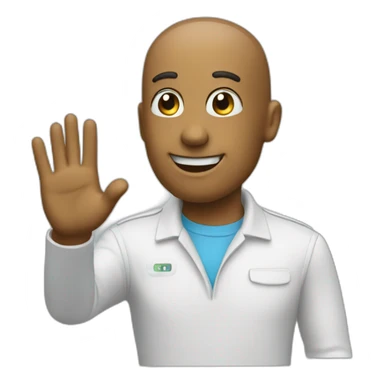 ai giving a high five sticker