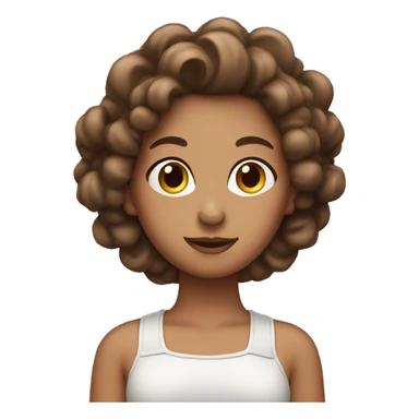 Brown hair girl with rollers  sticker
