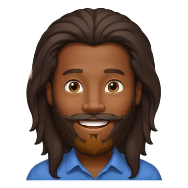 black man bearded long haired sticker