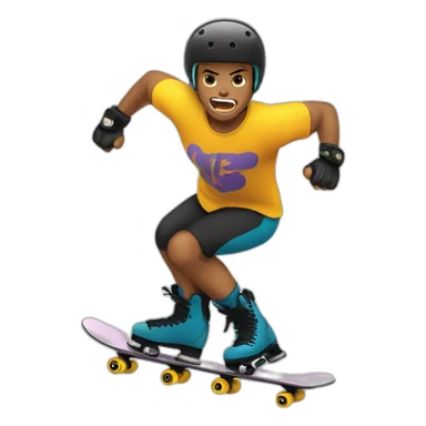 aggressive inline skater sticker