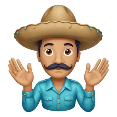 Un portugais avec une moustache mexicaine avec du ciment dans les mains  sticker