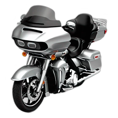 Silver road glide ultra with the word صباحكم فل sticker