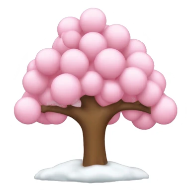 Albero di Natale con palline rosa chiaro  sticker