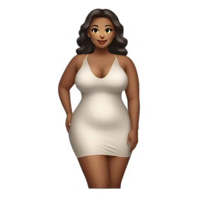 curvy beauty transparent dress sticker