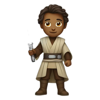 Jedi with a lightsaber sticker