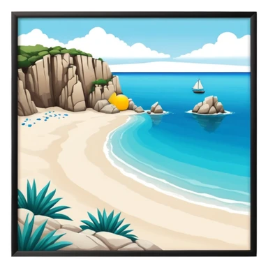 greek island beach sticker
