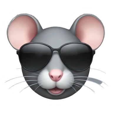rat with sunglasses  sticker
