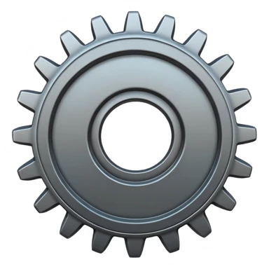 generate a very realistic steel gear sticker