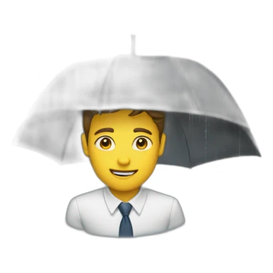 Rainy office day sticker