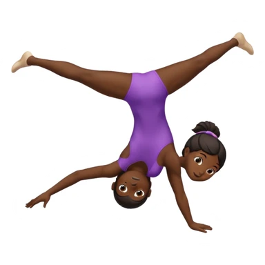 black girl doing a gymnastics backflip sticker