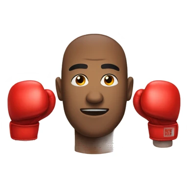 a man with red boxing gloves 
 sticker