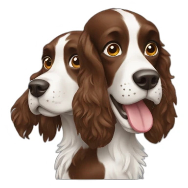 Springer spaniel woman and man sticker