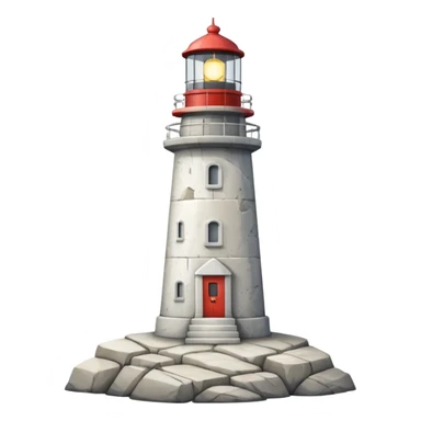 A light house with the number 7 on it sticker