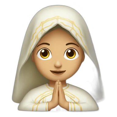 Virgen Maria con las manos juntas sticker