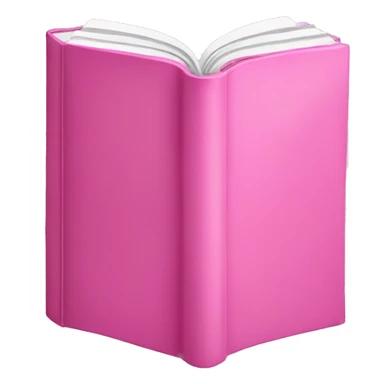 pink reading book sticker