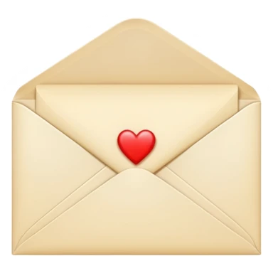 Light cream color The envelope of the romantic  Letter sticker