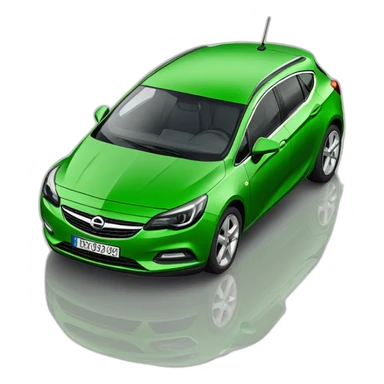 Green Opel Astra 1.6 Merit 1997 sticker