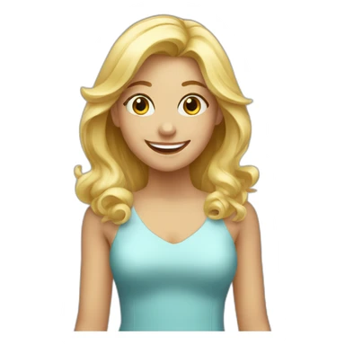 celebrating happy blonde girl sticker