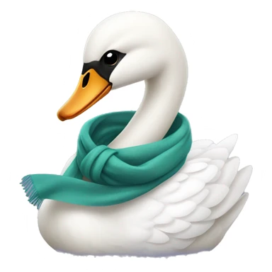 swan with a scarf sticker