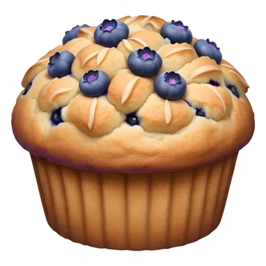 Blueberry muffin with lavender flower on it sticker