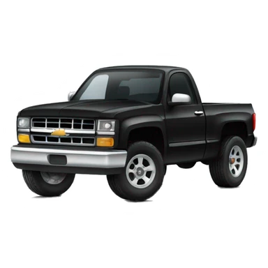 Black Chevy truck with big tires  sticker
