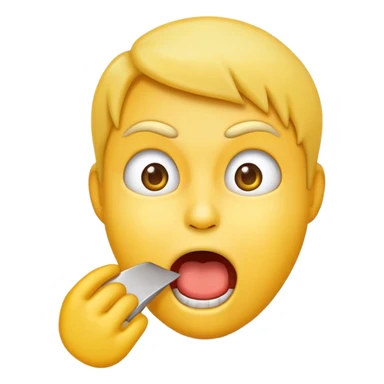 Typical emoji style, hungry sticker