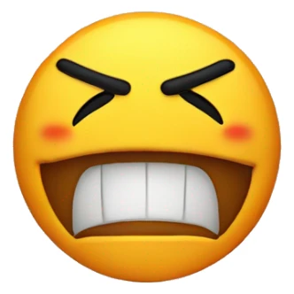 Angry smiley face with heart eyes sticker